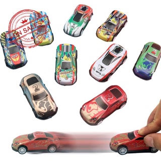 Los niños pequeños regalos mini de dibujos animados de metal de aleación de color de juguete deslizante divertido premio de coche shell Q9U9