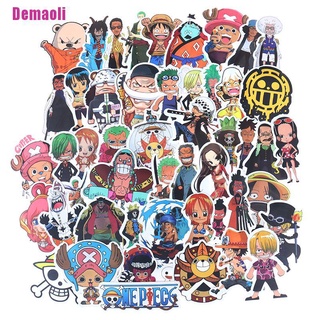[Demaoli] 50Pcs Anime One Piece Luffy Stickers Car Laptop Skateboard Backpack Decals