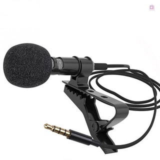 Mini micrófono Lavalier con Clip/micrófono condensador de solapa con enchufe mm Compatible con iPad Android Smartphone cámara DSLR PC Laptop
