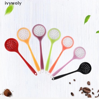 ivywoly 1 pza colador de silicona de grado alimenticio/cuchara coladora colorida cl