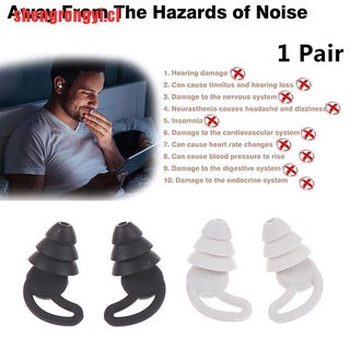 [shengrongyi] 1 par de tapones para los oídos reutilizables Anti-ruido auriculares auditivos Protec