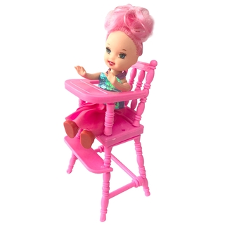 Dos conjunto Dll accesorios rosa cochecito de bebé silla de bebé para Kelly 1:12 muñeca (4)
