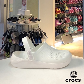 [spot] Crocs LiteRide zueco de moda zapatillas de tendencia hombres y mujeres antideslizante zapatos de playa clásico personalidad Casual zapatos