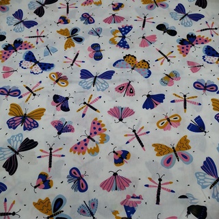 8 Piezas Tela Mariposa Flores Impresión De Algodón 20X20 Pulgadas Precortado Cuadrada Hojas Para Patchwork Costura Acolchado (7)