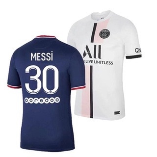 Paris Saint Germain 21-22 MESSI Psg Jersey Home azul lejos blanco rosa camisas de fútbol 30 manga corta (3)