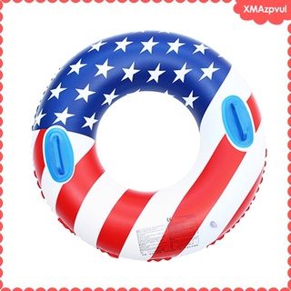 80cm pvc inflable bandera americana anillo de natación flotador con mangos agua playa juguetes (6)