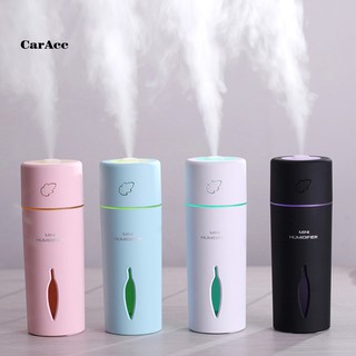 CARA_Leaf Design LED Mini coche hogar humidificador USB purificador de aire niebla difusor de Aroma
