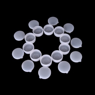 [tfnl] 10/50pcs plástico blanco contenedor de muestra cosmética 10 gramos tarros olla pequeña asf vacío (5)