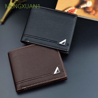 Mengxuan1 monedero plegable de cuero Pu organizador de cuero para dinero/billetera corta cartera para hombre