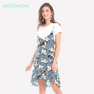 Mooimom - vestido de lactancia Floral de verano (2 piezas), diseño de lactancia materna