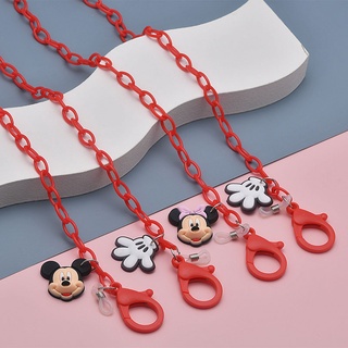 nueva personalidad simple Mickey Mouse Minnie cubrebocas para ninos cadena de máscara (9)