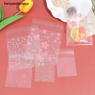 *baipestonop* 100 unids/set dots cherry blossoms cookie candy bag plástico portapaquetes regalo venta caliente