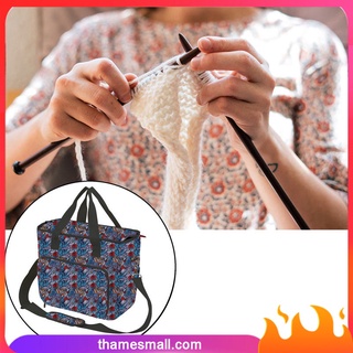 [Thame] Bolsa de tejer de almacenamiento de hilo mejor bolsa de hilo de lona duradera hilo lana organizador de ganchillo bolsa de tejer accesorios caso con
