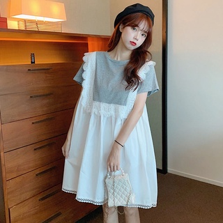 Vestido de verano de maternidad2021Nuevo estilo coreano medio-longitud superior estilo occidental joven-vestido suelto pequeño