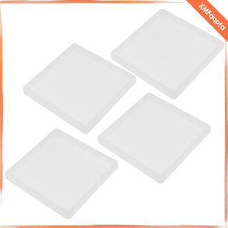 4 piezas/juego de moldes cuadrados de silicona para posavasos de silicona, moldes epoxi transparentes (6)
