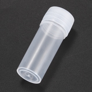 50 botellas de plástico de muestra de 5 ml tubo de prueba laboratorio pequeño frasco contenedor de almacenamiento + tapa (5)