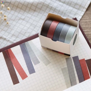 juego de 5 cintas de papel adhesivas para decoración de cintas adhesivas pegatinas de enmascaramiento diario álbum papelería suministros escolares