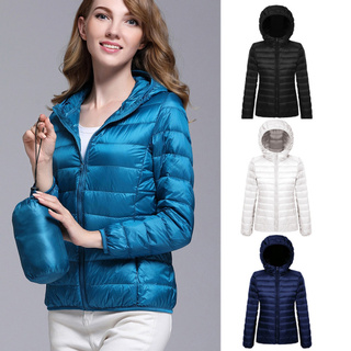 Chamarra/chaqueta con capucha/abrigo/color sólido/Ultra ligero para mujer