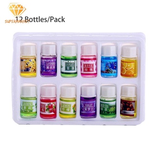 12 botellas/paquete de aceite esencial Natural de 3 ml para humidificador de aromaterapia purificador