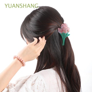 Yuanshang clip Para cabello De Acrílico con forma De tulipán/Flor Para Lavar/baño/juguete