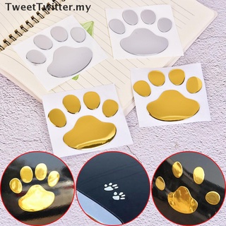 [2 piezas] pegatina reflectante para coche de 6 cm, diseño de gato, gato, pata, perro, garra, cuerpo, ventana, pegatinas MY (1)