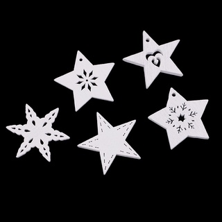50 piezas De corte De madera blanca con forma De estrella Para decoración De madera/taza De nieve/decoración De madera Para manualidades Diy