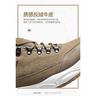 nuevos zapatos al aire libre de los hombres antideslizante de cuero genuino zapatos de senderismo resistente al desgaste zapatos de senderismo transpirable y cómodo 36-45 (5)