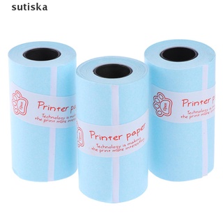 sutiska 3 rollos de papel adhesivo imprimible rollo de papel térmico directo autoadhesivo 57*30 mm cl