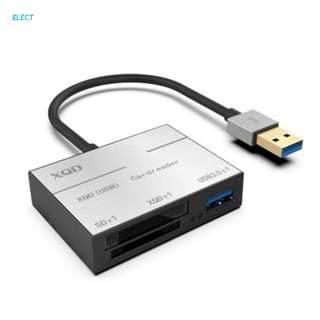 ELECT Mini for MS/SD/M2/Tf Card Reader + 3USB3.0 Hub 5Gbps Portable USb3.0 Splitter