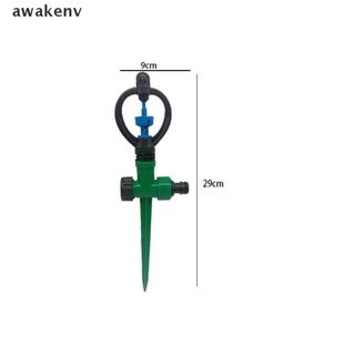 awken Garden Farm Irrigation Sprinkler With Support 360 Degrees Rotary Lawn Watering .