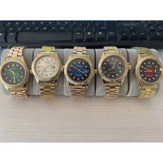 Reloj Rolex Casual De lujo De acero dorado con Diamantes/reloj De calendario a prueba De agua para hombre (1)