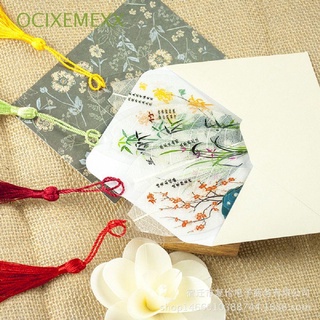 OCIXEMEXX 1PC Indexes Chinese Style Labels Creative Leaf Vein Bookmark Office Mini Label Bookmark Student Stationery School Supplies Retro