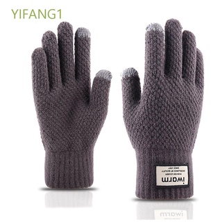 Yifang1 guantes De lana tejidos a prueba De viento y viento De lana Para exteriores/multicoloridos