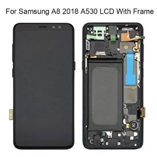 Oled para Samsung Galaxy A8 2018 A530 pantalla LCD A530F A530DS A530N LCD marco digitalizador de pantalla táctil