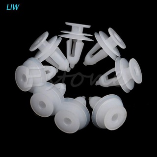 FENDER liw 20 piezas de remaches de plástico blanco retenedor clips de empuje de 9 mm agujero para coche parachoques guardabarros