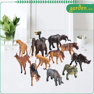 3c's Store 12 pzas/Set Mini juego De animales De decoración De animales De colección Modelo De aprendizaje juguete educativo juguete Para regalo