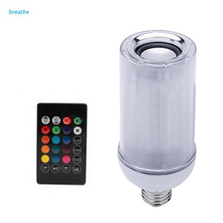 brea Hot E27 9W LED Rainbow Flame Light Bulb Burning Fire Effect Party Lamp Bluetooth-compatible Speaker Remote RGB Led Light Music Lamp