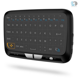 H18 GHz teclado inalámbrico completo Touchpad Control remoto teclado ratón modo con gran almohadilla táctil vibración retroalimentación para Smart TV Android TV Box PC portátil