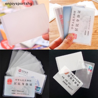 [enjoysportshg] 10pcs pvc titular de la tarjeta de crédito proteger tarjeta de identificación cubierta de tarjeta de visita transparente esmerilado [caliente]