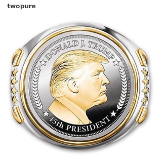 [twopure] USA President Trump Ring American President Men's Cool Biker Ring [twopure]