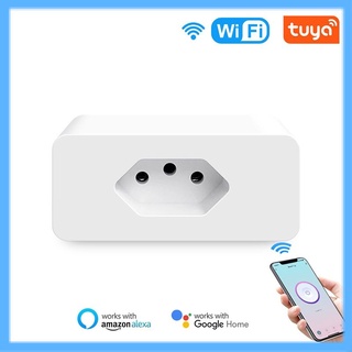 Venta caliente Inteligente Wifi enchufe Br 10a con función De monitoreo De energía Inteligente App App control Remoto Funciona con Alexa Google home