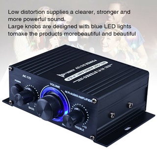 INCO 400W DC12V Dual Channel Mini HIFI AUX Amplificador De Potencia Para AK 170 Con Luz LED Azul Coche Casa Club Fiesta Música (5)