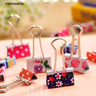 Ratswaiiy 24pcs Cute Colorful Metal Binder Clips File Paper Clip Office Supplies 19mm CL