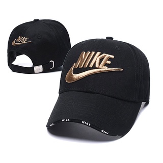 Nike Sombrero coreano para hombres mujeres gorro de béisbol Nike moda deportes al aire libre verano Color sólido ala plana gorro ajustable (1)