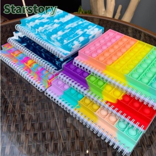 starstory estudiante pop su cuaderno papelería fidget juguetes burbuja bloc de notas a5 oficina y suministros escolares almohadillas de escritura de descompresión de dedo burbuja cuadernos