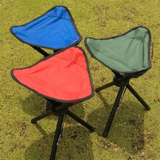 Taburete plegable portátil al aire libre de 3 patas senderismo triángulo silla Camping pesca asiento G (1)