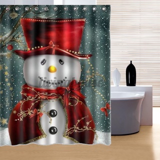 en venta listo stock impermeable sleepy snowman 27642764christmas poliéster baño cortina de ducha 60"x72" venta caliente