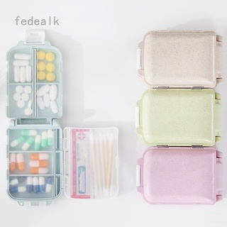 Fedealk Pill Box trigo sellado 7Grids píldora contenedor organizador cuidado de la salud droga viaje divisor de 7 días píldora bolsa de almacenamiento de viaje píldora casos