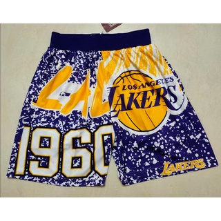 [10 Estilos] Pantalones Cortos Los Angeles Lakers 2021 Nuevo Púrpura MN series Bolsillos Laterales De Baloncesto