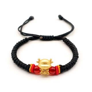 hom Unisex Cute Lucky Cow Adjustable Braided Bracelet Handmade Weaven Knots Rope Chain Bangles Jewelry Gifts (6)